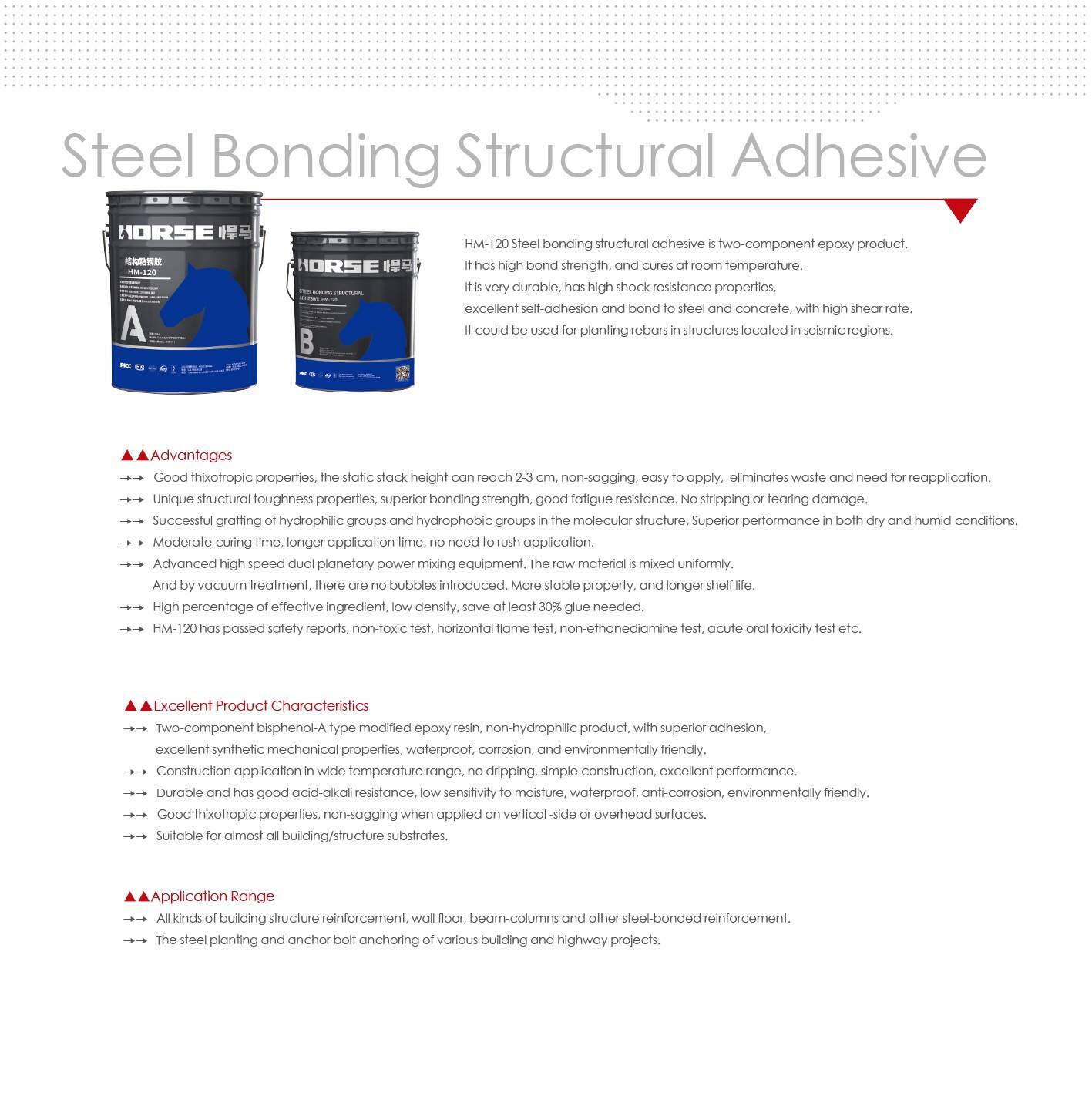 Horse steel bonding adhesive