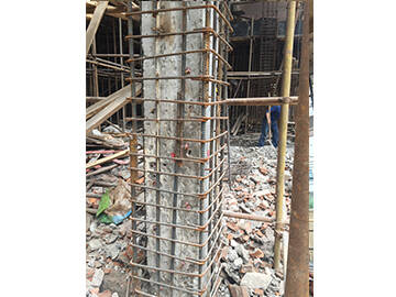 Column retrofitting of Dahe scientific research office building
