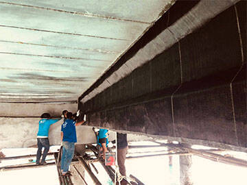 Repair and Strengthening of Old Jetty With HM-30 Carbon Fiber